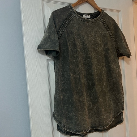 Zenana Outfitters olive, green Short Sleeve Tee - Picture 3 of 5